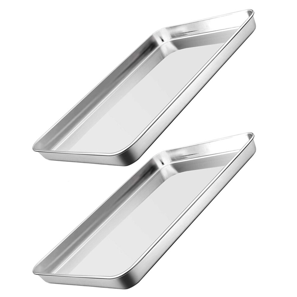 Baking Sheet Tray Pan Stainless Steel Cookie Oven Plate Pans Cake Metal Toaster Serving Nonstick Non Stick Steaming Pizza