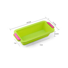 (Green) Rectangular Silicone Bread Pan Mold Toast Bread Mold Cake Tray Long Square Cake Mould Bakeware Non-stick Baking Tools
