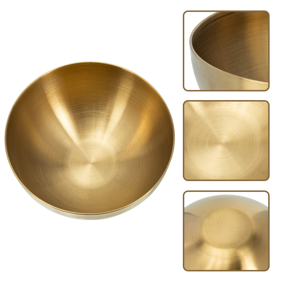 (Golden) Bowl Salad Bowls Stainless Steel Serving Soup Metal Fruit Korean Container Ramen Kitchen Storage Mixing Rice Noodle Cereal Snack-image-OPC-PBNRFXZ-NEW