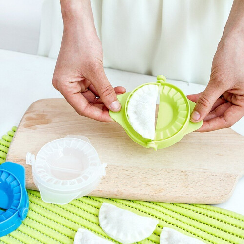 (blue) Kitchen manual pinch dumpling wrapping dumpling ware mold home wrapping dumpling tools dumpling folder color dumpling mold 2
