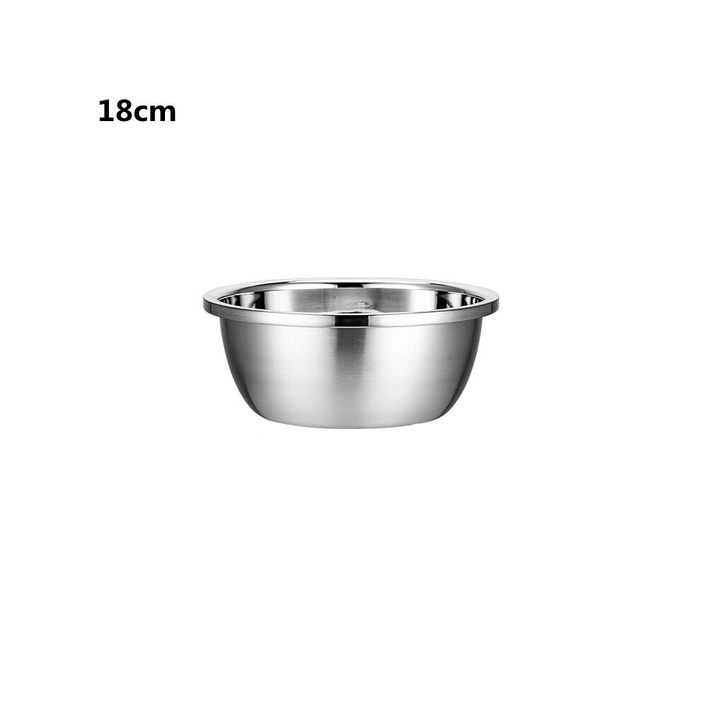 (18cm) 1 PC Stainless Steel Round Thicken Soup Bowls Salad Egg Mixing Bowl Palte for Food Storage Container Kitchen Tableware Utensils-image-OPC-PBNRMJX-NEW
