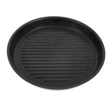 (16.5X16.5X2.5CM) Pan Grill Steak Griddle Bbq Stove Pans Stovetop Plate Induction Nonstick Tray Frying Round Iron Cast Barbecue Baking Skillet