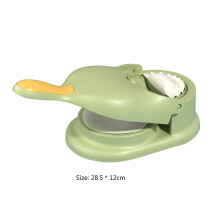 (Green) Dumpling Skin Press 2 In 1 Manual Dumpling Maker Machine DIY Dough Pressing Tool Set Dumplings Mold Kitchen Baking Accessories