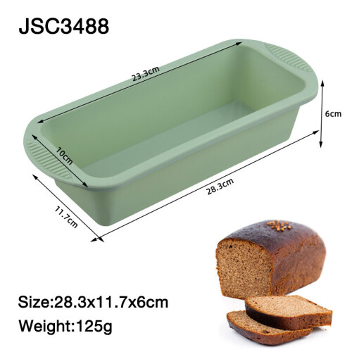 (fragrant green) 2022 New Rectangular Silicone Bread Pan Mold Toast Bread Mold Cake Tray Long Square Cake Mould Bakeware Non-stick Baking Tools