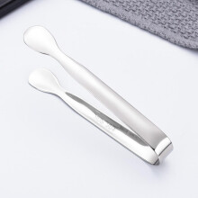 (Silver2) Vintage Rose Relief Stainless Steel Ice Cube Clips Sugar Tongs Food Clips Kitchen Serving Tong Barware Accessories