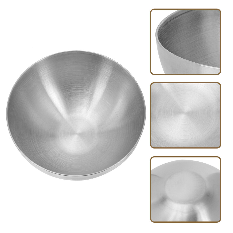 (Silver) Bowl Bowls Salad Stainless Steel Soup Mixing Serving Korean Metal Ramen Rice Kitchen Container Fruit Noodle Cereal Pasta Storage-image-OPC-PBNRSX8-NEW