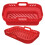 (Red) 2pcs Air Fryers Oven Baking Tray Rectangular Shaped Silicone Pizza Basket Mat Foldable Replacement with Handle Kitchen Tools 1