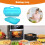 (Red) 2pcs Air Fryers Oven Baking Tray Rectangular Shaped Silicone Pizza Basket Mat Foldable Replacement with Handle Kitchen Tools 6