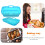 (Red) 2pcs Air Fryers Oven Baking Tray Rectangular Shaped Silicone Pizza Basket Mat Foldable Replacement with Handle Kitchen Tools 2