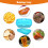 (Red) 2pcs Air Fryers Oven Baking Tray Rectangular Shaped Silicone Pizza Basket Mat Foldable Replacement with Handle Kitchen Tools 4