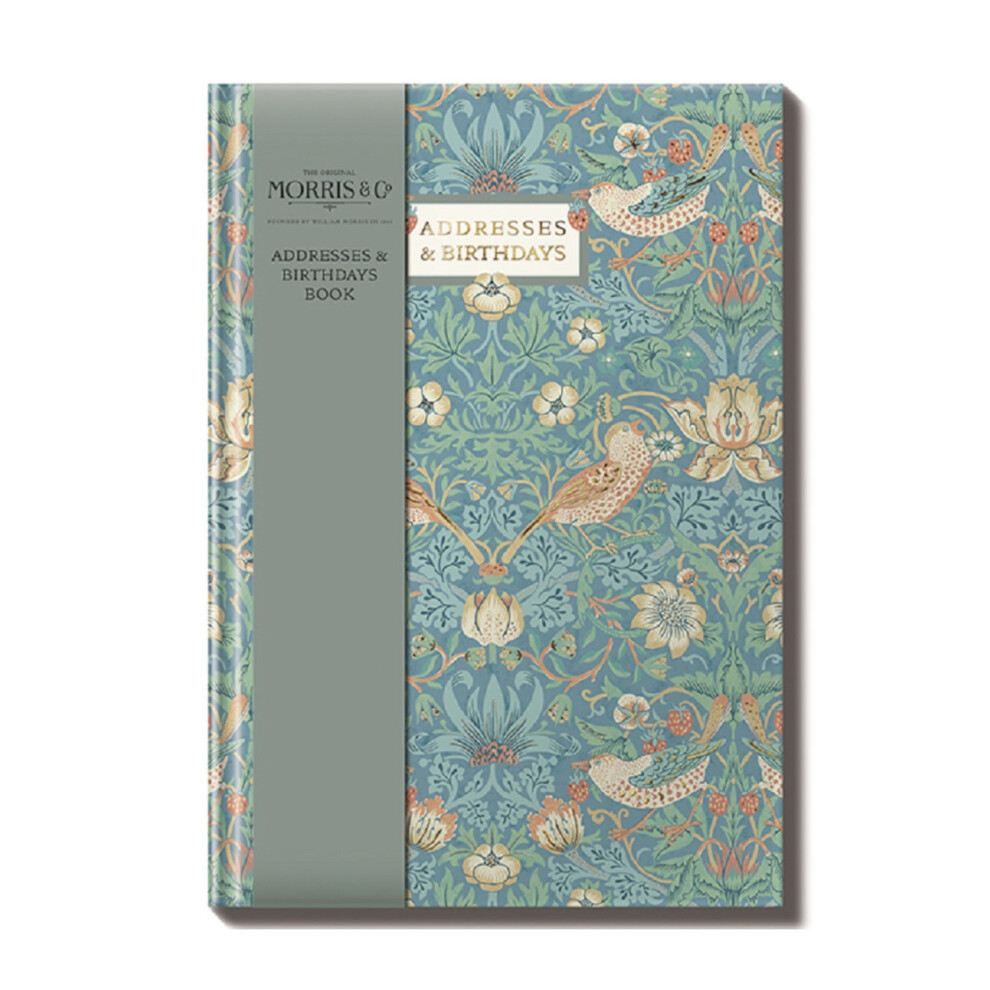 William Morris Blackthorn Addresses & Birthdays Book A5 Hardback Organiser