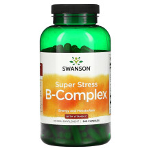 Super Stress B-Komplex mit Vitamin C 240 Kapseln Swanson Health Products