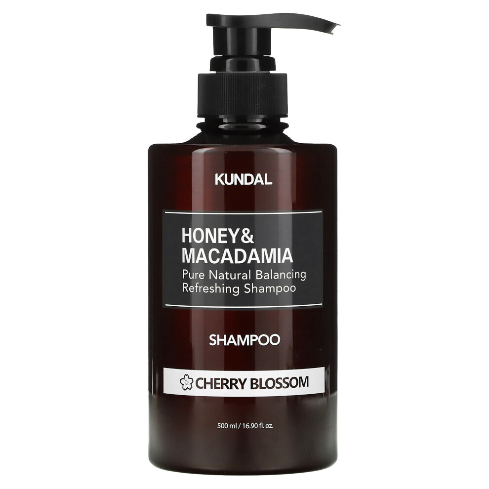 Kundal , Honey & Macadamia, Shampoo, Cherry Blossom, 16.90 Fl Oz (500 Ml)