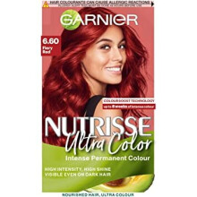 Garnier Nutrisse Ultra Color, Permanent Hair Dye, 6.60 Fiery Red