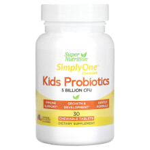Super Nutrition, Kid's Probiotics, Wild Berry Flavor, 5 Billion CFU, 30 Chewable Tablets