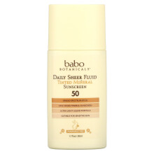 Babo Botanicals, Daily Sheer Tinted Mineral Sunscreen Fluid, SPF 50, Fragrance Free, 1,7 fl oz (50 ml)