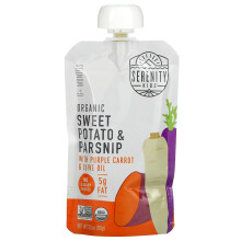 Serenity Kids, Organic Sweet Potato & Parsnips with Purple Carrot & Olive Oil, 6+ Months, 3.5 oz (99 g)