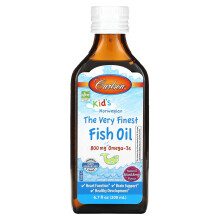 Carlson, Barn, Den Allra Bästa Fiskolja, Naturlig Blandad Hallon, 800 mg, 6,7 fl oz (200 ml)