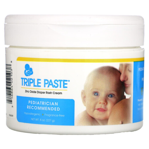 Triple Paste, Zinc Oxide Diaper Rash Cream, Fragrance-Free, 8 oz (227 g)