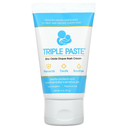 Triple Paste, Zinkoxid, Duftfrei, 2 oz (57 g)