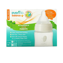 Evenflo Balance+ Bottles Wide, 5 oz, Slow Flow (3-Pack) 0+ Months | Anti-Gas Vent, BPA Free | EVE-00225