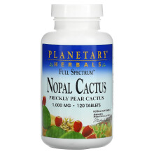 Planetary Herbals, Full Spektrum Nopal Kaktus, 1 000 mg, 120 Tabletter