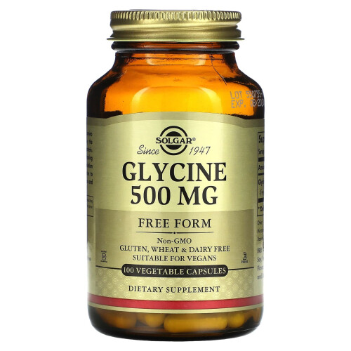 Solgar Solgar, Glycine, 500 mg, 100 Vegetable Capsules