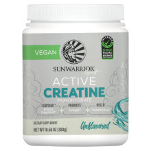Sunwarrior, Sport, Active Kreatin Monohydrat, Geschmacksneutral, 10,58 oz (300 g)