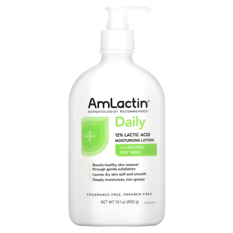 AmLactin, Daily Moisturizing Lotion, Fragrance Free, 14.1 oz (400 g)