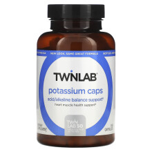 Twinlab, Potasowy Kapsułki, 180 Kapsułek (99 mg na Kapsułkę)
