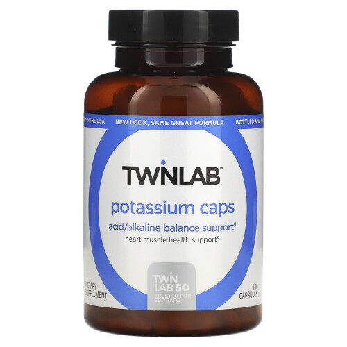 Twinlab, Kalium Caps, 180 Capsuler (99 mg per Capsul)