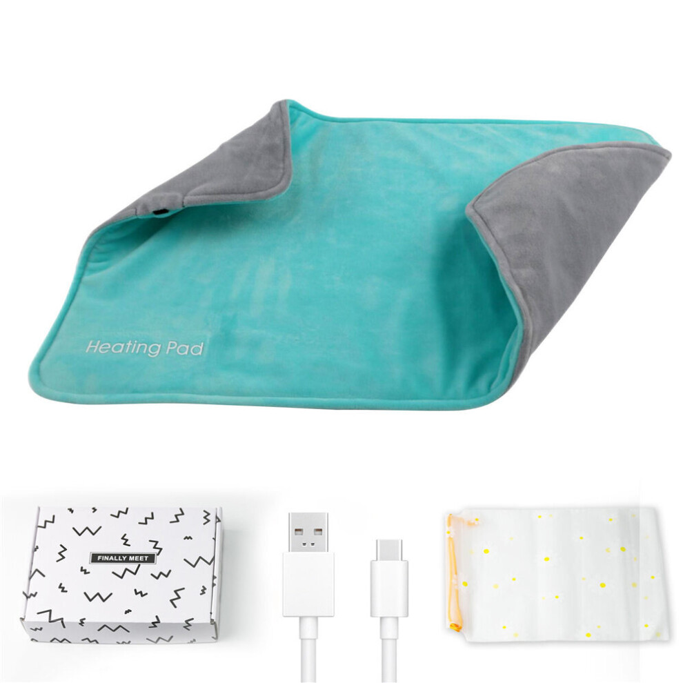Green (Green) Electric Back Heated Pad Wrap Muscle Tension Pain Relief Therapeutic Blanket