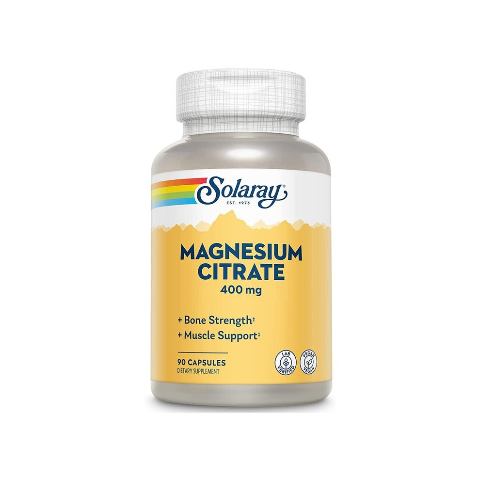 Solaray Magnesium Citrate 400 mg vitamins - 90 Capsules