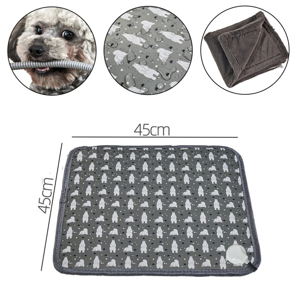 Pet Heating Pad Cat Dog Electric Heat Mat Heated Bed Dog Puppy Whelping Pad 18 18in on OnBuy