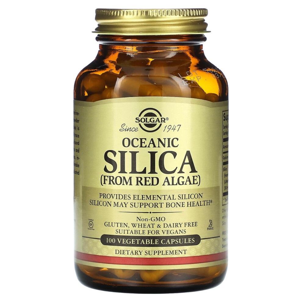 Solgar, Oceanic Silica From Red Algae, 100 Vegetable Capsules