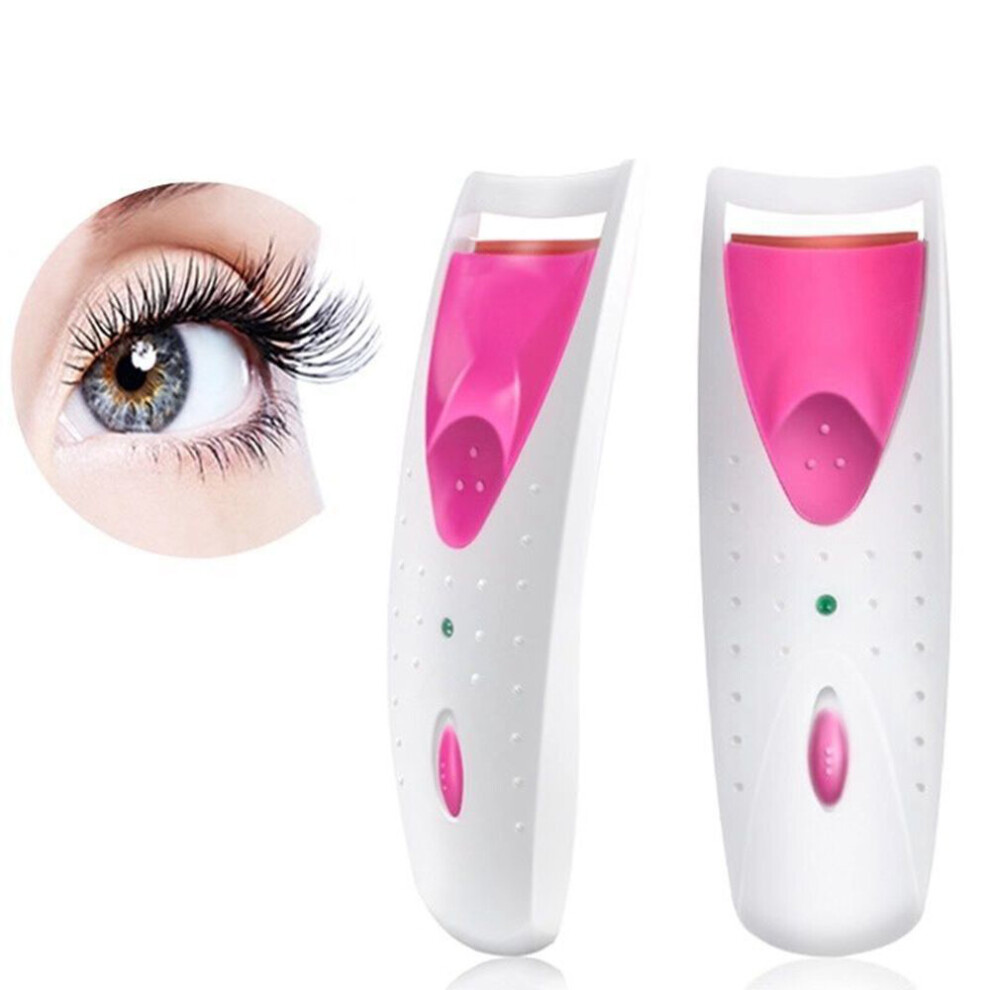 Electric Heated Eyelash Curler Long Lasting Eye Lash Curling Makeup Tool Beauty Device