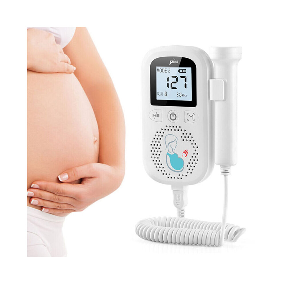 Fetal Doppler Detector Baby Heart Beat Rate Probe Prenatal Monitor Ultrasonic