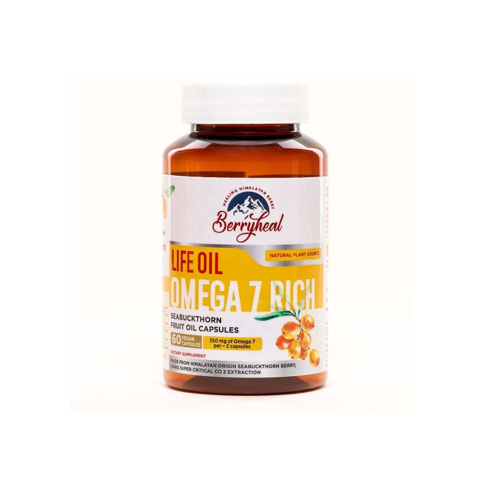 Berryheal Life Oil Omega 7 Rich Sea Buckthorn Berry Fruit Oil Vegan