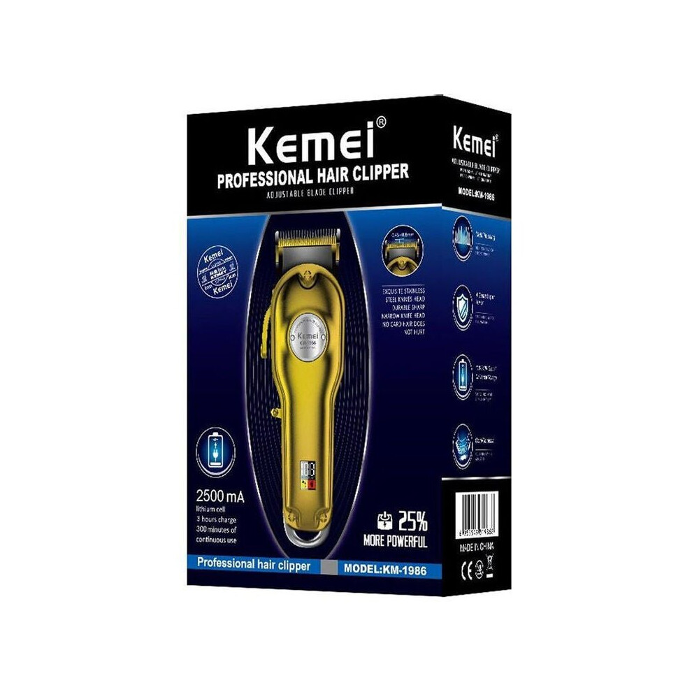 Kemei KM-1986 Professional Hair Clipper Golden