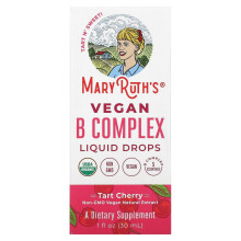 MaryRuth Organics, Vegan B Complex Liquid Drops, Tart Cherry, 1 fl oz (30 ml)