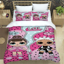 (Zipper, UK-King=220*240cm) 3 Lolsurprise Piece Bedding Set Bed Supplies Decorations Duvet Kids Cover