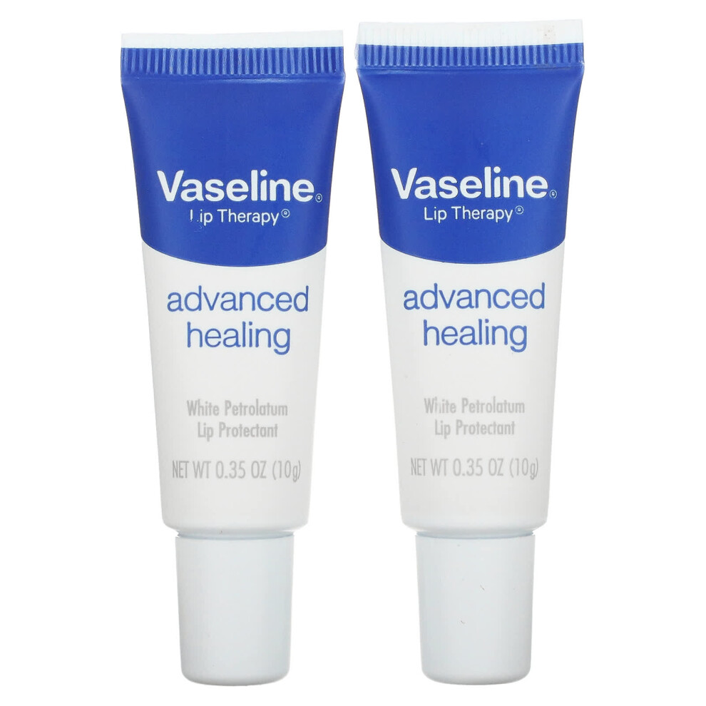 Photos - Lipstick & Lip Gloss Vaseline , Lip Therapy, Advanced Healing, 2 Tubes, 0.35 oz Each VSL-66257 (10 g)