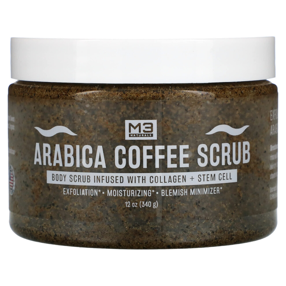 M3 Naturals , Arabica Coffee Scrub, 12 Oz (340 G)