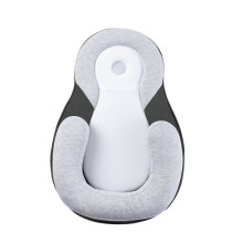 (gray) Portable Baby Bed Elevated for Anti Reflux 0-6 Months