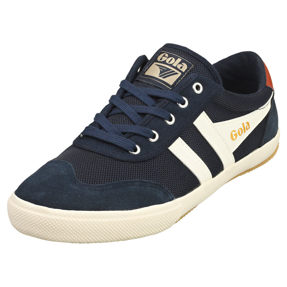 (7) Gola Badminton Mesh Mens Casual Trainers in Navy Off White