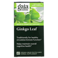 Gaia Herbs, Foglie di Ginkgo, 60 Capsula Liquida Phyto-Caps