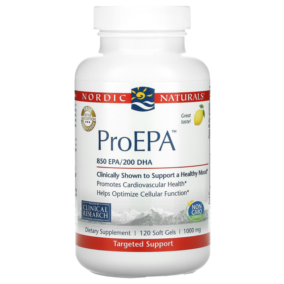 Nordic Naturals , Proepa, Lemon, 1,000 Mg, 120 Softgels
