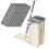 (1 Mop set + 7 Pads) 360° Flat Squeeze Microfiber Tilesr Mop Bucket Set 1