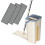 (1 Mop set + 3 Pads) 360° Flat Squeeze Microfiber Tilesr Mop Bucket Set 1