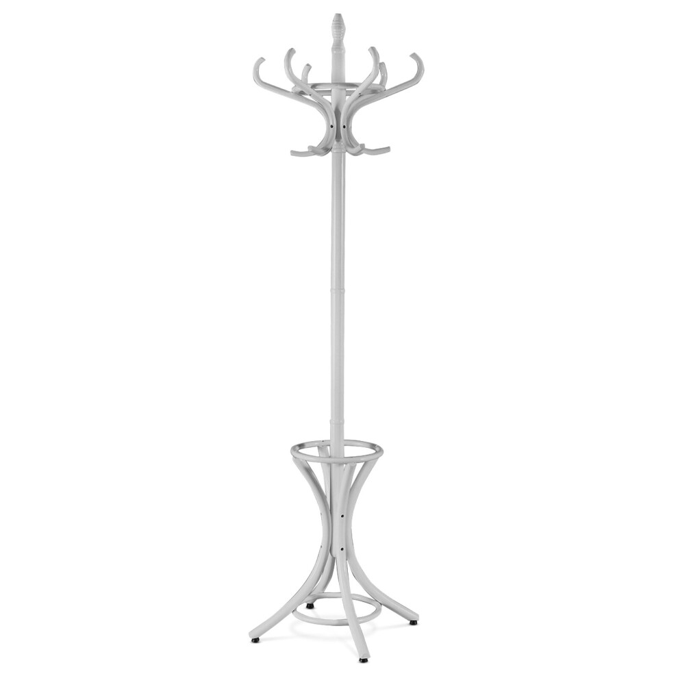 Floor Standing Coat Jacket Stand Solid Wood Hanger with Umbrella Rack